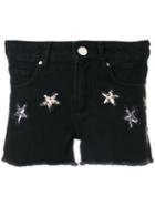 Zoe Karssen - Star Embellished Shorts - Women - Cotton - 28, Black, Cotton
