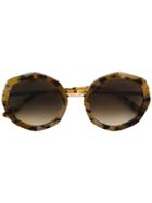 Face À Face Tortoiseshell Round Sunglasses - Brown