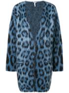 Loewe Leopard Print Cardigan - Blue