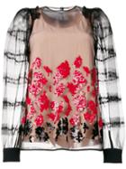 Nº21 Floral Sequin Blouse - Black