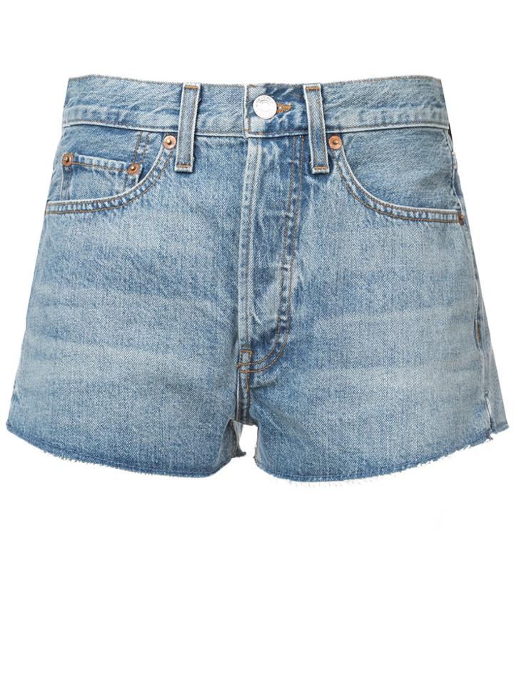 Re/done Rinse Effect Shorts - Blue