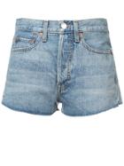 Re/done Rinse Effect Shorts - Blue