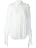 Chloé - Ribbon Cuff Shirt - Women - Silk - 34, Women's, White, Silk