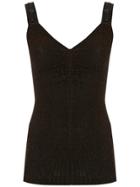 À La Garçonne Lurex Blouse - Black