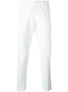 Ami Alexandre Mattiussi Seamless Chino Trousers, Men's, Size: Large, White, Cotton/spandex/elastane