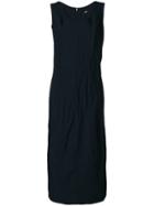 Comme Des Garçons Crinkle Effect Long Shift Dress - Black