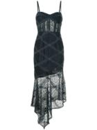 Manning Cartell Embroidered Asymmetric Bustier Dress - Blue