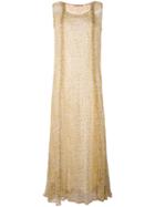 Mes Demoiselles - Shift Maxi Dress - Women - Viscose/cotton - Iii, Nude/neutrals, Viscose/cotton