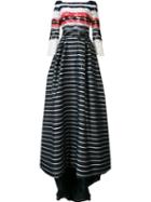 Carolina Herrera Abstract Striped Gown