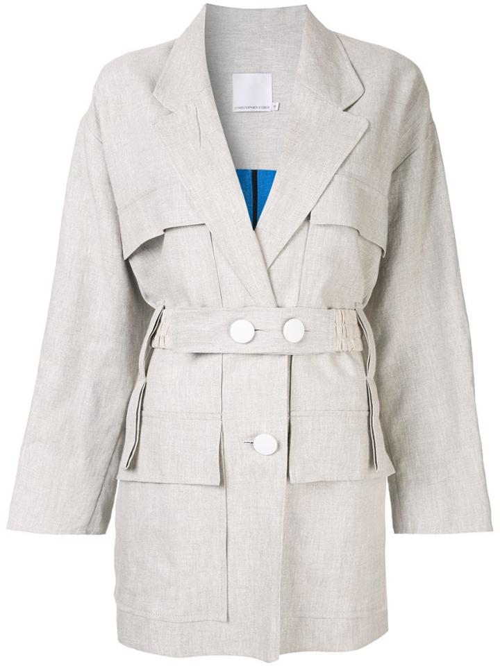 Christopher Esber Belted Coat - Neutrals