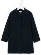 Il Gufo Bow Coat, Girl's, Size: 10 Yrs, Blue