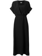Boutique Moschino Flared V-neck Dress - Black