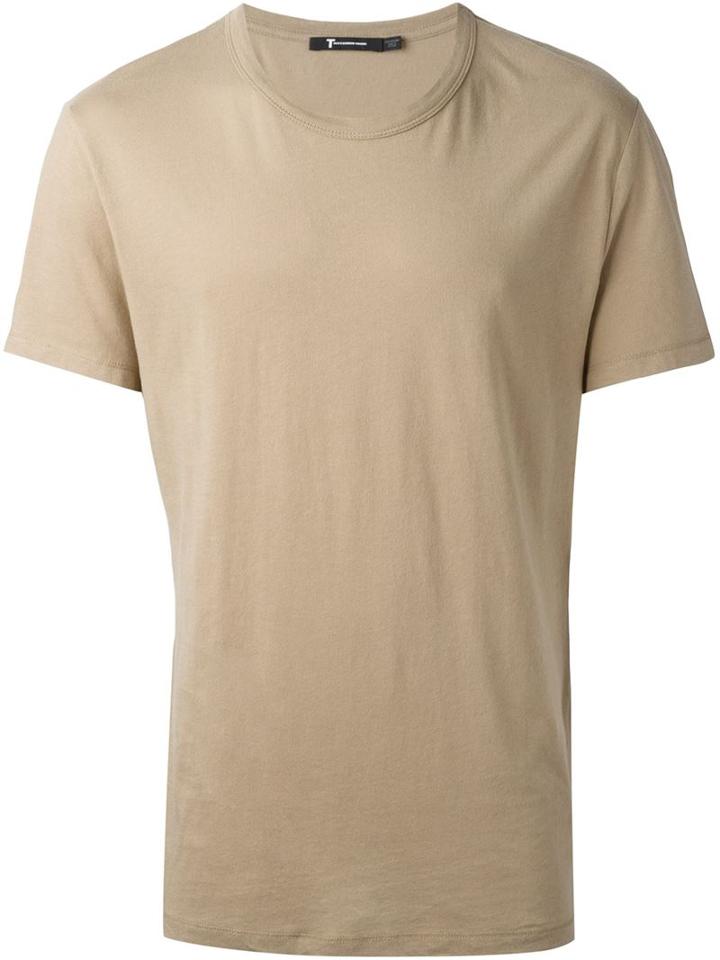 T By Alexander Wang Round Neck T-shirt, Men's, Size: Xl, Nude/neutrals, Cotton