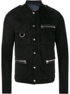 Lanvin Biker Jacket, Men's, Size: 52, Black, Lamb Skin/viscose/cotton