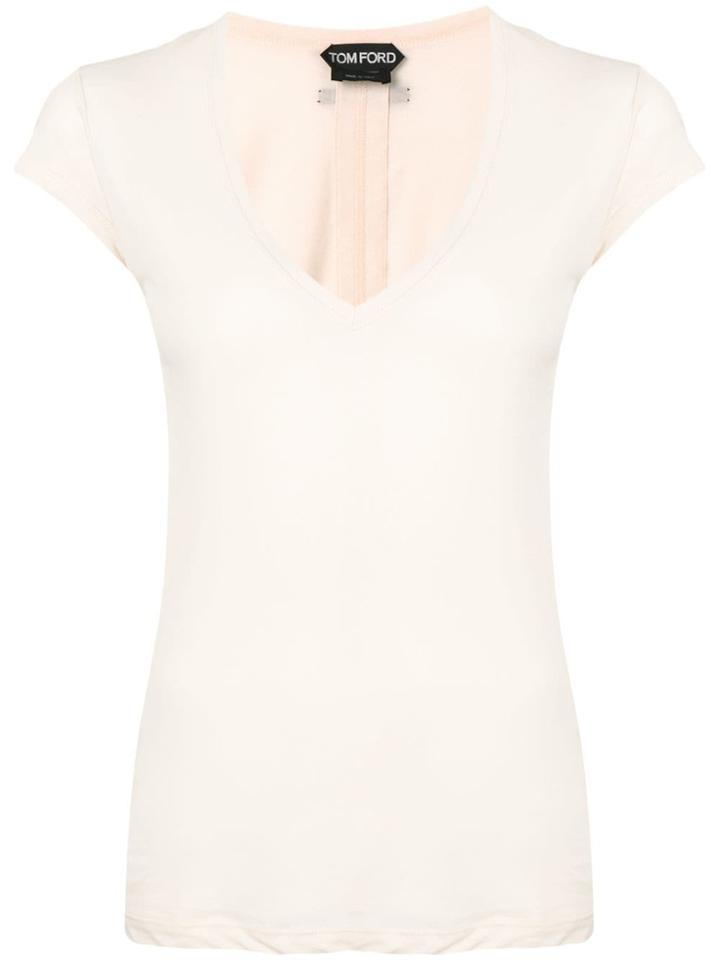 Tom Ford Basic V-neck T-shirt - Neutrals
