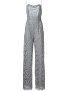 Adam Lippes Baroque Lace Sleeveless Jumpsuit