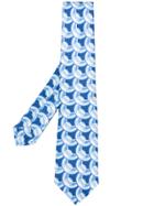 Kiton Casual Printed Tie - Blue