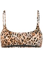 Mc2 Saint Barth Leopard Print Bikini Top - Neutrals