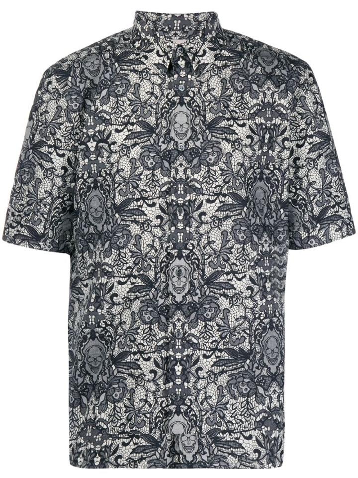 Alexander Mcqueen Lace Printed Shirt - Blue