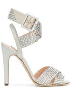 Rodo Strappy Crystal Embellished Sandals - Grey