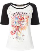 Roberto Cavalli Embroidered Experience '97 T-shirt, Women's, Size: 42, White, Cotton