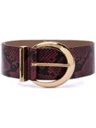 B-low The Belt Curved Buckle Belt - Red