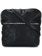 Guidi Top Zip Messenger Bag - Black