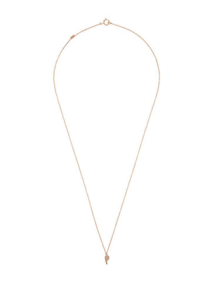 Lauren Klassen Tiny Whistle Necklace, Women's, Metallic