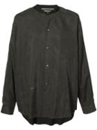 Robert Geller Plain Shirt, Men's, Size: 44, Grey, Cupro