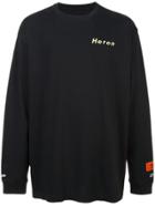 Heron Preston Logo Print Longsleeved T-shirt - Black