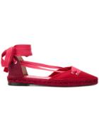 Manolo X Castaner Lace-up Espadrilles - Red