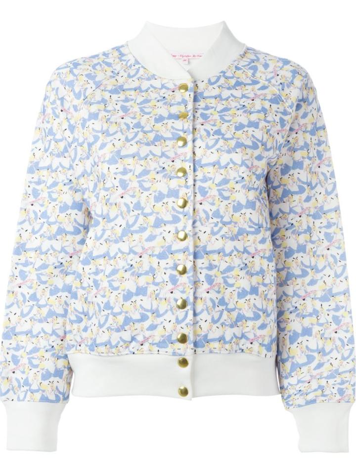 Olympia Le-tan Alice In Wonderland Print Bomber Jacket