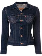 Jean Paul Gaultier Pre-owned Stitched Detailing Denim Jacket - Blue