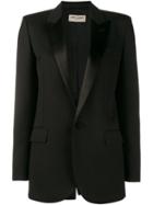 Saint Laurent Classic Tuxedo Jacket, Women's, Size: 36, Black, Silk/cotton/wool