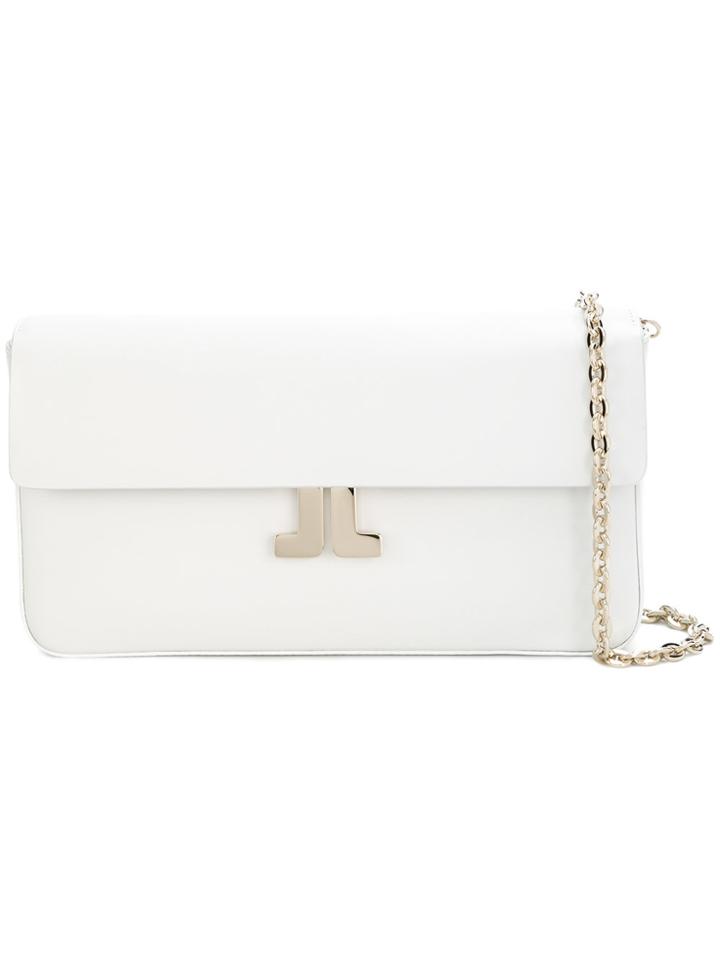 Lanvin L Lock Clutch Bag - White