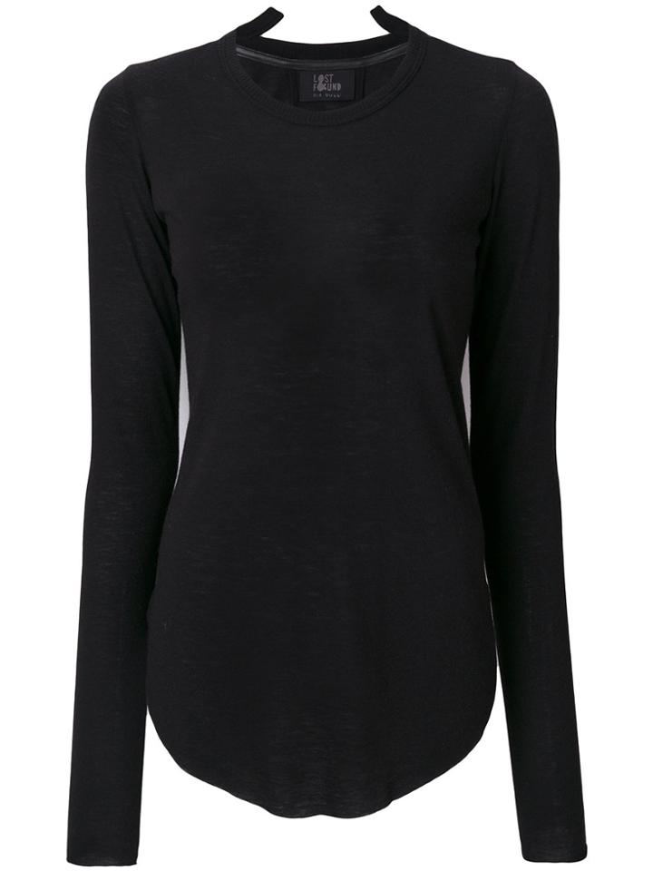 Lost & Found Ria Dunn Curved Hem Jumper - Black