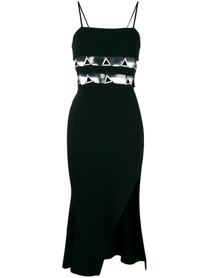 David Koma Studded Triangles Dress, Women's, Size: 8, Black, Acrylic/spandex/elastane/viscose/spandex/elastane