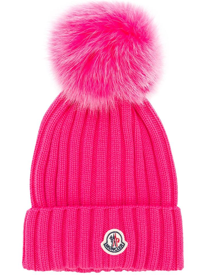 Moncler Knitted Beanie - Pink & Purple