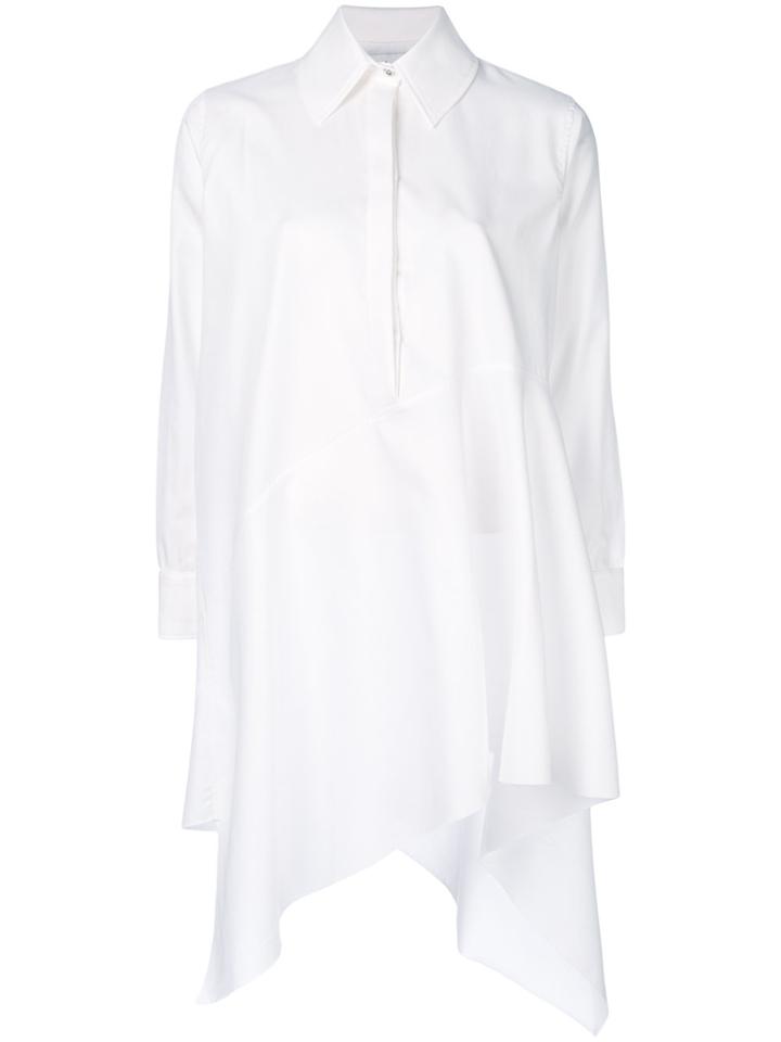 Marques'almeida Asymmetric Hem Shirt Dress - White