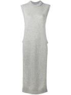T By Alexander Wang Long Sleeveless Top, Women's, Size: Medium, Grey, Cashmere/wool