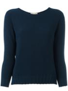 Cruciani - Boat Neck Jumper - Women - Cotton - 40, Blue, Cotton