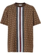 Burberry Carrick Monogram Print Cotton T-shirt - Brown