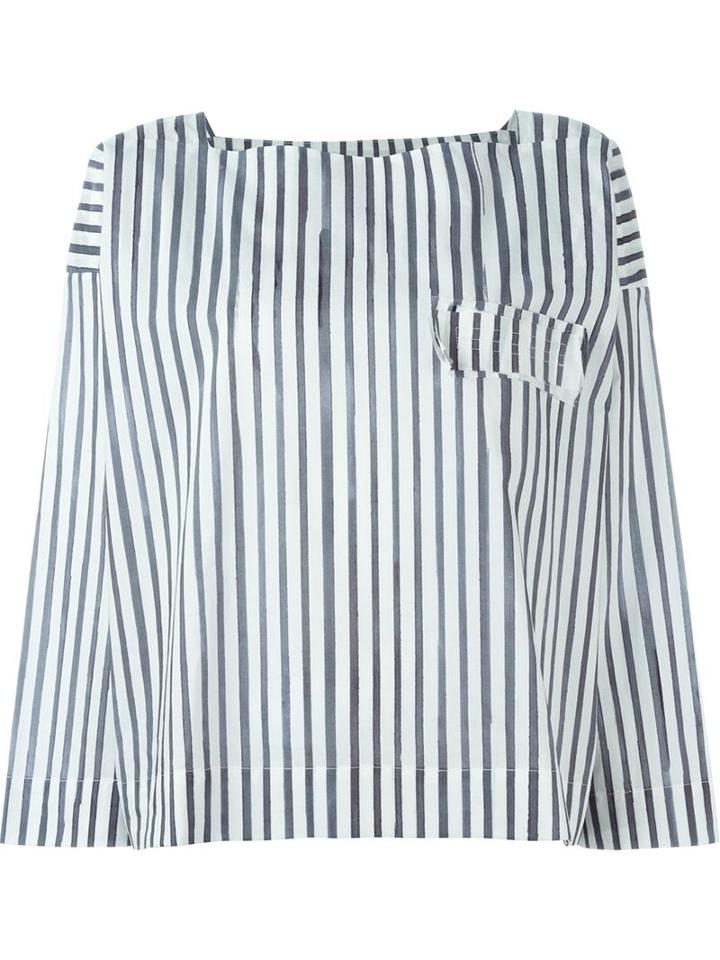 Toogood Oversize Striped Shirt, Women's, Size: 3, White, Cotton