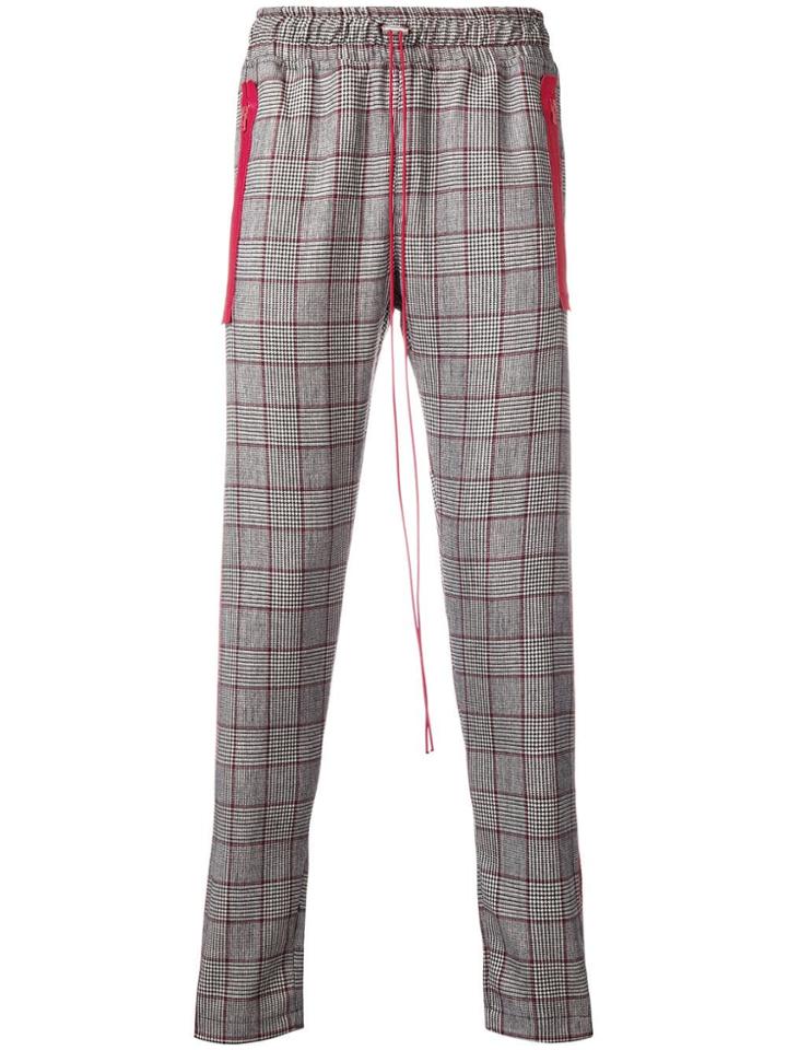 Represent Checked Print Loose Trousers - White