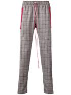 Represent Checked Print Loose Trousers - White