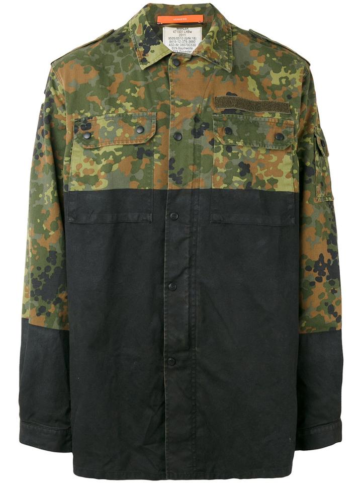 Komakino - Camouflage Panel Jacket - Men - Cotton/polyester - S, Black, Cotton/polyester