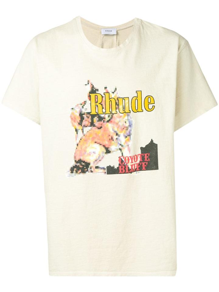 Rhude 'coyote Bluff' Printed T-shirt - White