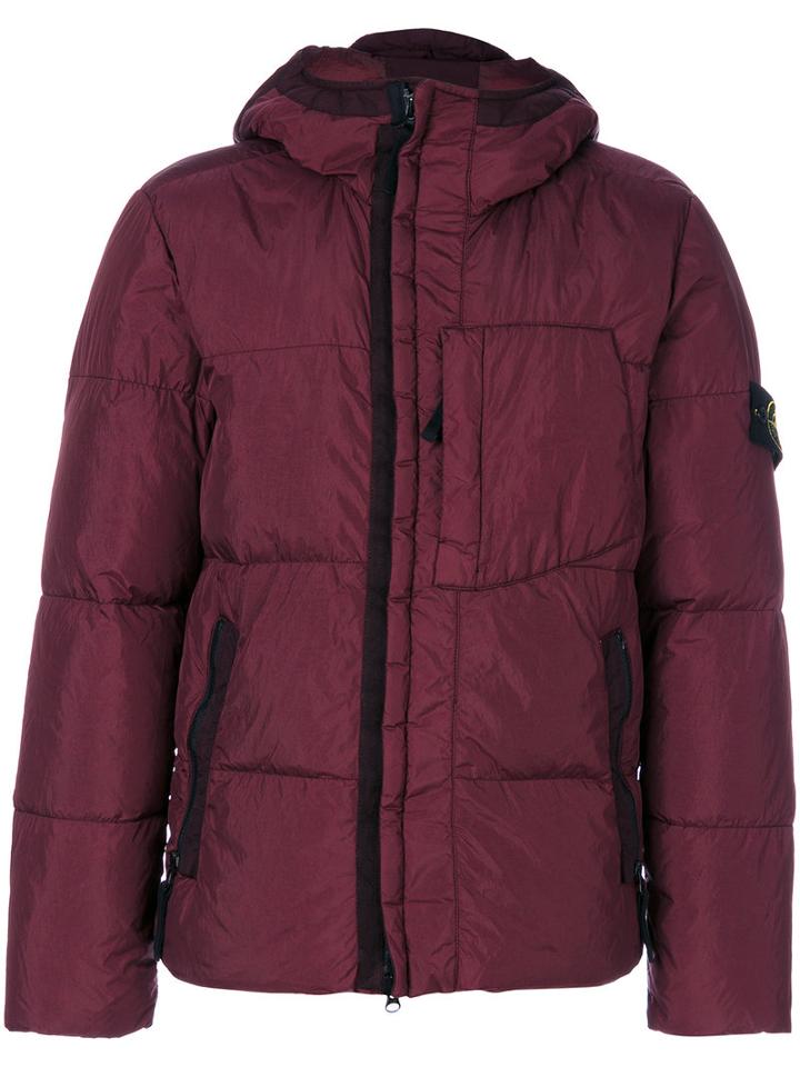 Stone Island - Shell Puffer Jacket - Men - Feather Down/polyamide/polyurethane Resin - Xl, Red, Feather Down/polyamide/polyurethane Resin