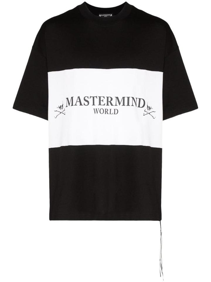 Mastermind Japan Block-panel Skull Print T-shirt - Black