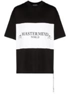 Mastermind Japan Block-panel Skull Print T-shirt - Black